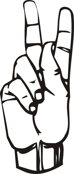 Sign Language K clip art