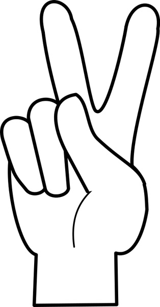 Download Signe de paix / peace sign Free vector in Open office ...