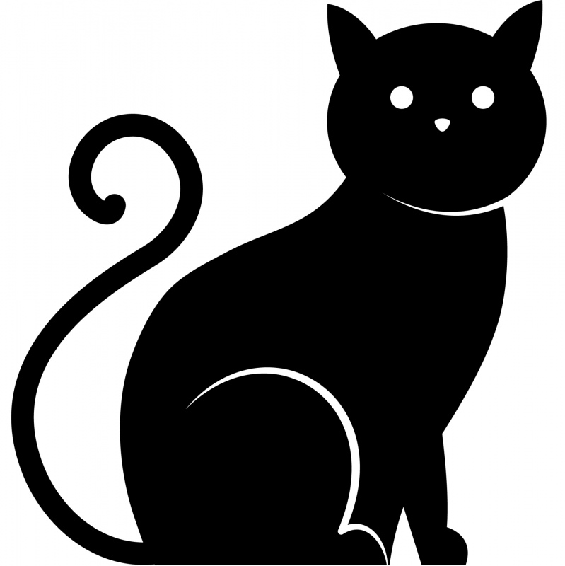cat silhouette sign icon