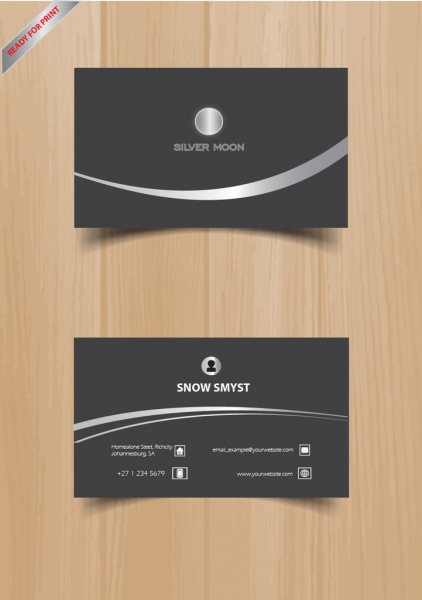 silver business cards ready to print business cards modern business cards