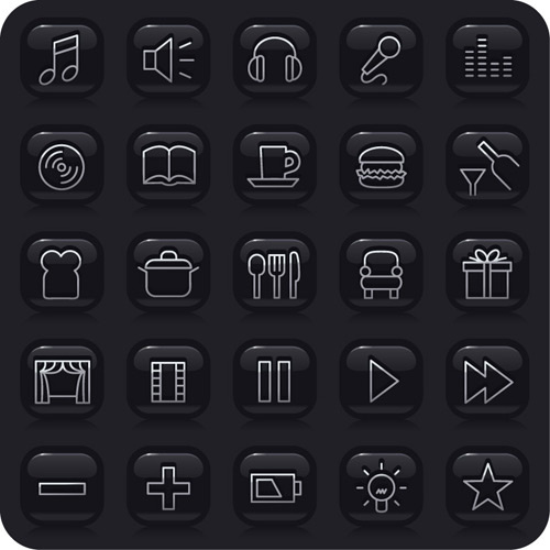 simple black icon vector