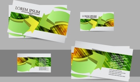 simple business cards design vector set 