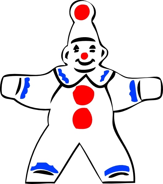 Simple Clown Figure clip art