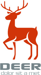 simple deer logo design vector
