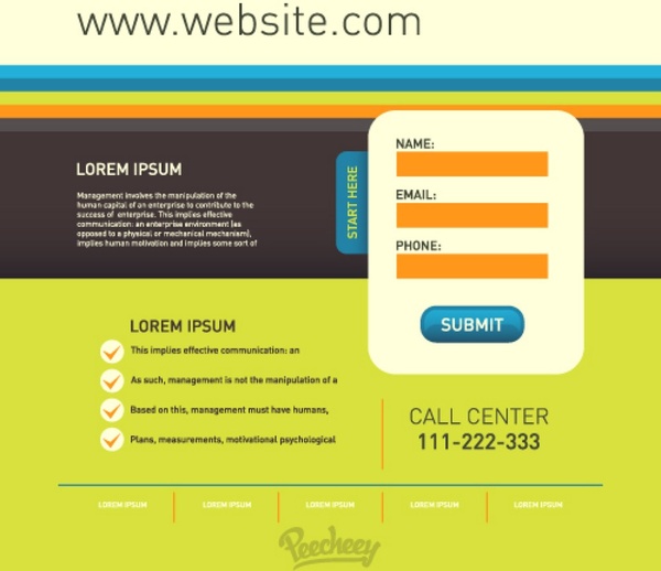 simple landing page template