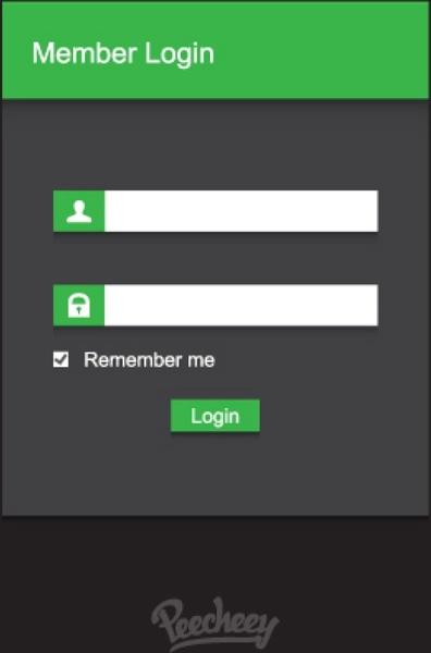 Simple Member Login Design Free Vector In Adobe Illustrator Ai ai 