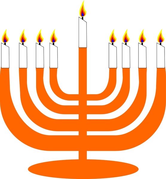 Simple Menorah For Hanukkah WIth Shamash