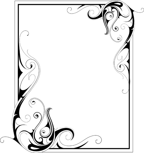 simple ornament frame vector 