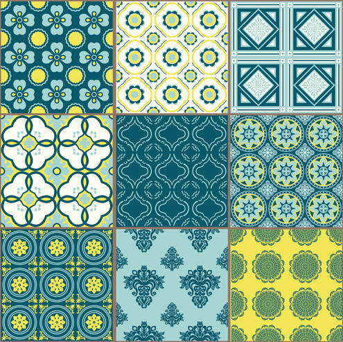 simple ornate floral vector pattern 