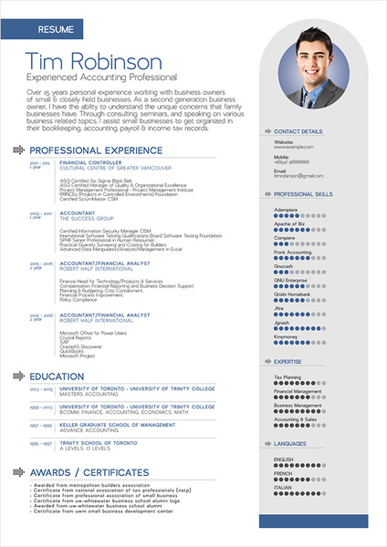 simple professional resume template 