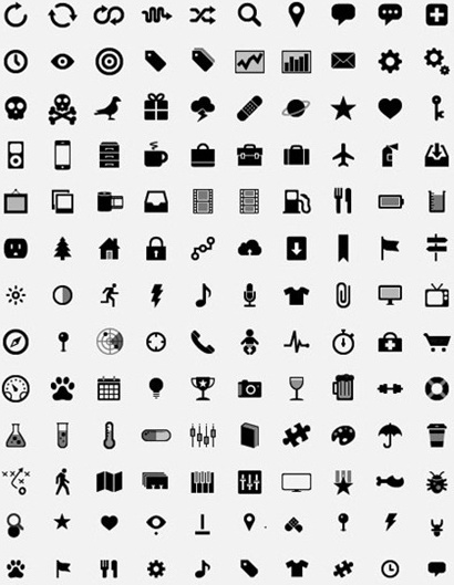 Simple Small Icons Vector Graphics 