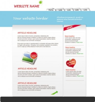simple template web vector design