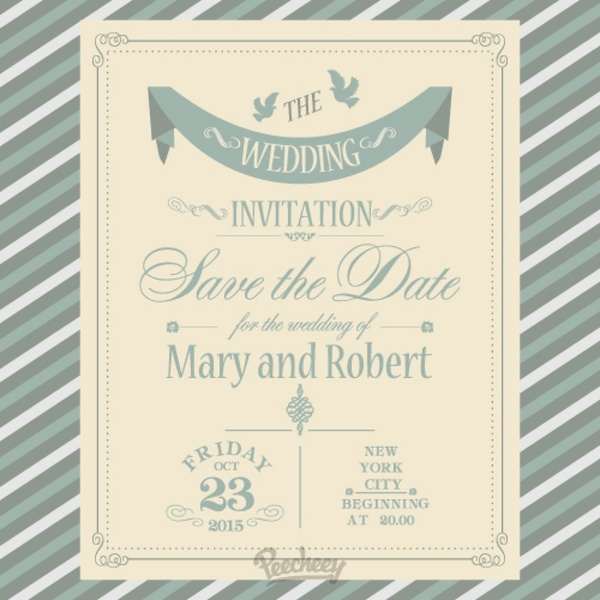 simple wedding invitation