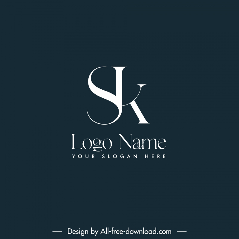 sk logo template flat elegant contrast