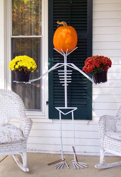 skeleton pumpkin autumn