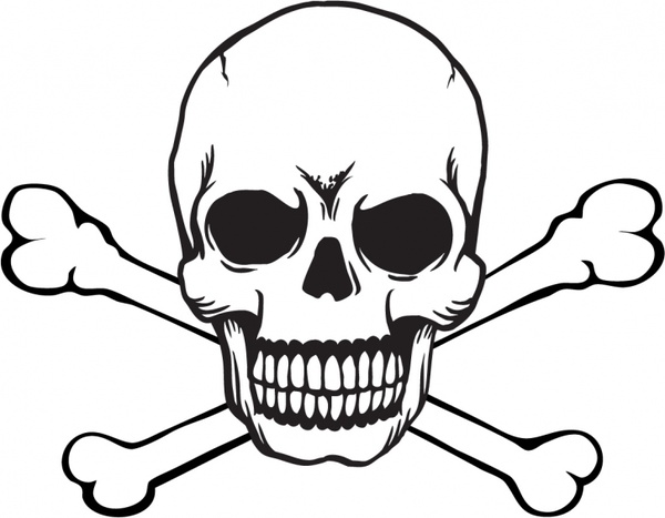 Skull and Crossbones Free vector in Adobe Illustrator ai ( .AI ),  Encapsulated PostScript eps ( .EPS ) format for free download 434.42KB