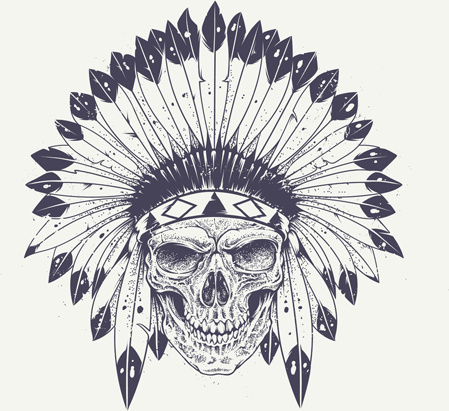 skull t shirt prints vector 