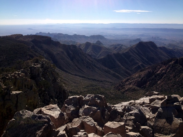 sky and horizon in the chisos mountains at big bend national park texas