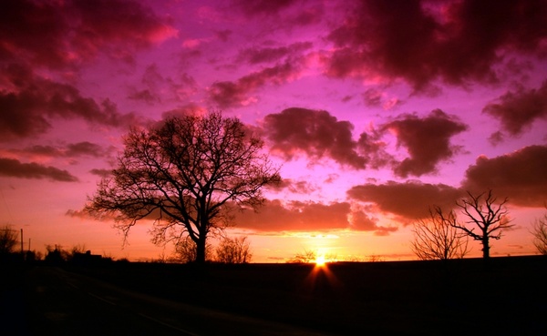 sky sunset nature