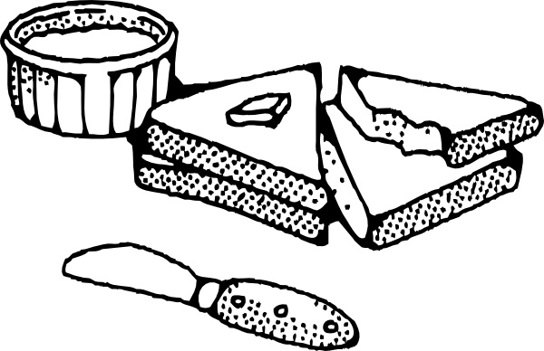 Sliced Bread With Butter clip art
