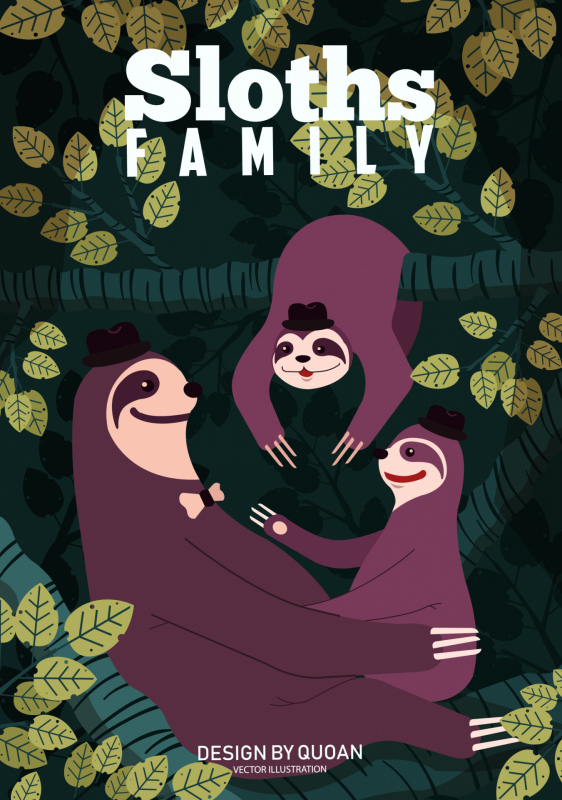 sloths family protection banner 
