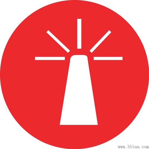 small red icon vector power tower