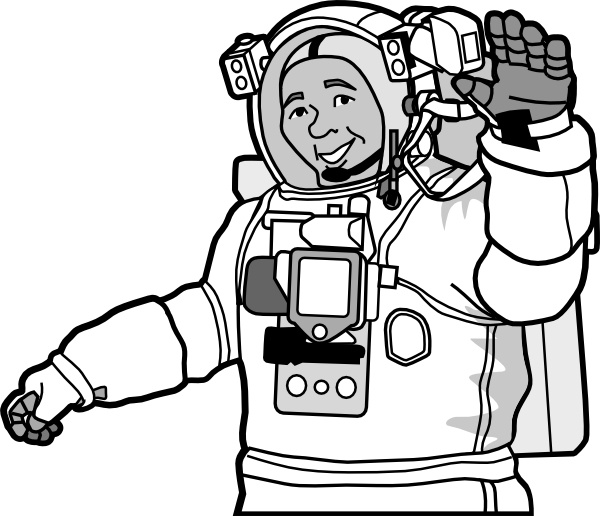 Smiling Astronaut clip art