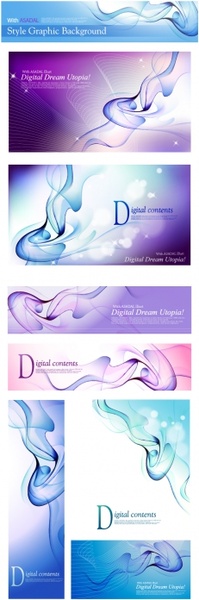 abstract background sets 3d curves ornament