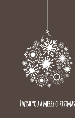 snow baubles merry christmas background vector