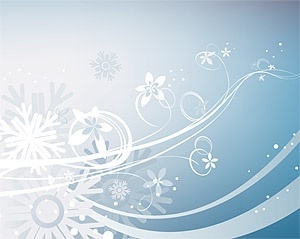 snowflakes flowers background bright curves design