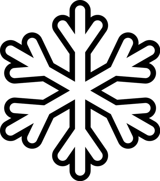 Download Snowflake - Monochrome Free vector in Open office drawing ...