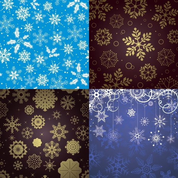 snowflake pattern background vector
