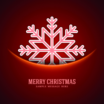 snowflake red christmas background