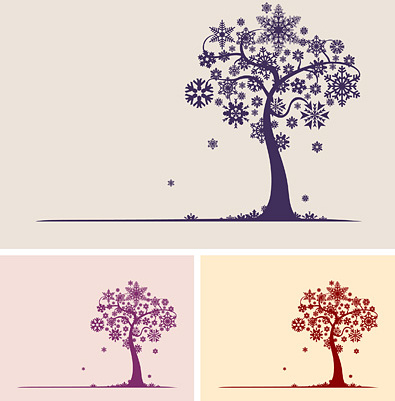 snowflake tree vector graphic 