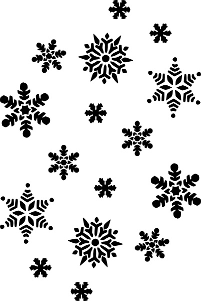 Snowflakes Silhouette clip art