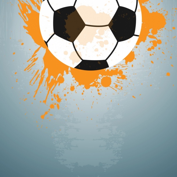 soccer ball background grunge style design