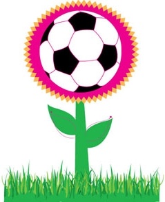 Soccer flower vector