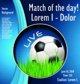 soccer poster design vector set
