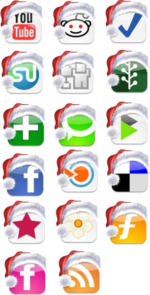 Social Christmas Icons icons pack