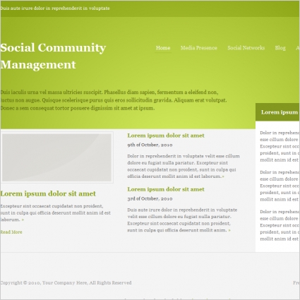 Social Community Management Template 