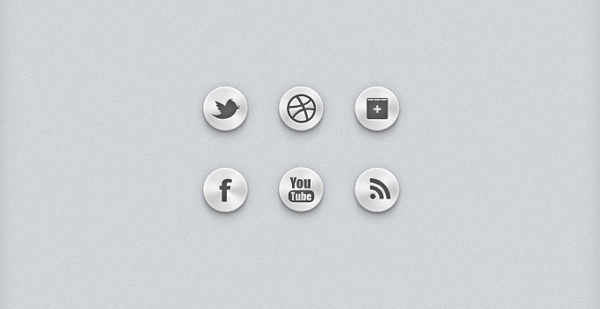 Social Media UI Buttons