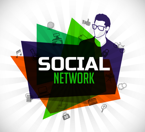 social network and people idea business background
