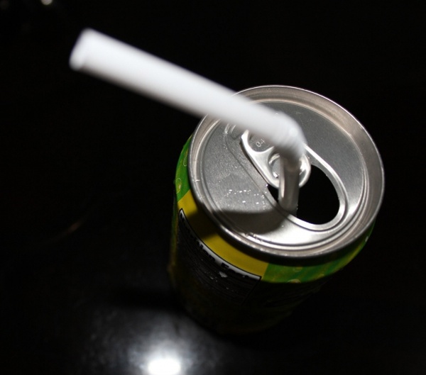 soda and a straw