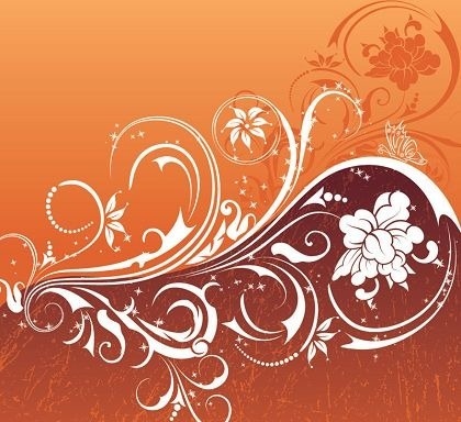 flower pattern background classical curved style