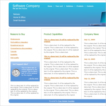 Software Company Template