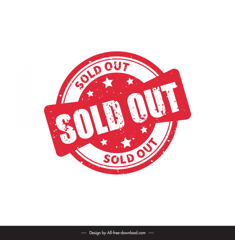 sold out stamp template classical symmetric design 