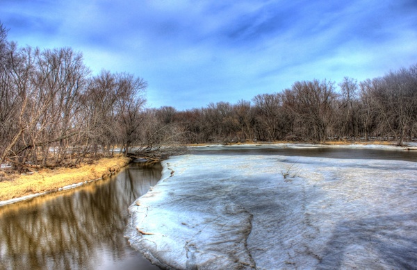 some frozen backwaters on the great river trail wisconsin 