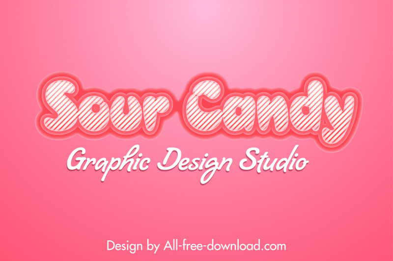 sour candy graphic design studio card cover template elegant modern flat plain decor
