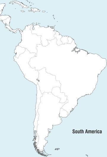 South America Map Vector 