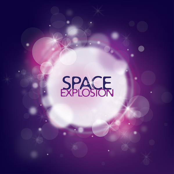 space explosion vector graphic